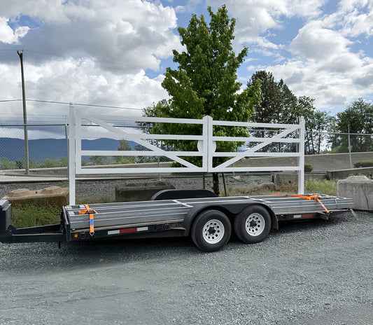 20 ft White Farm Driveway Gate