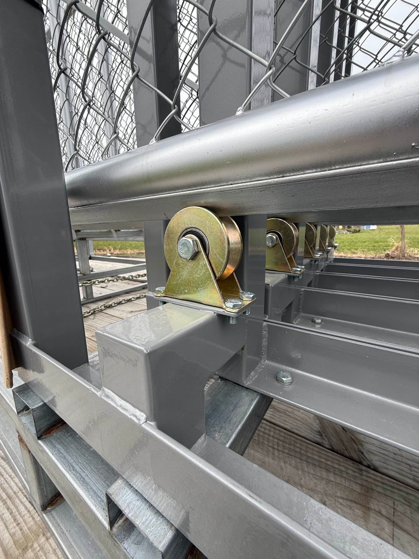 20ft Industrial Style Sliding Metal Gate