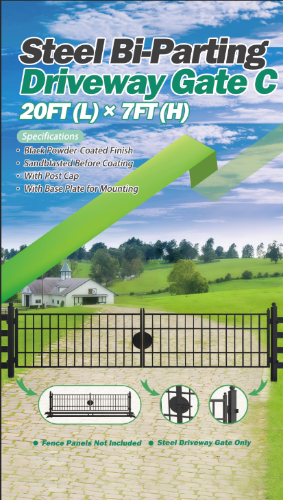 20 ft Heavy-Duty  Farm Gate - C